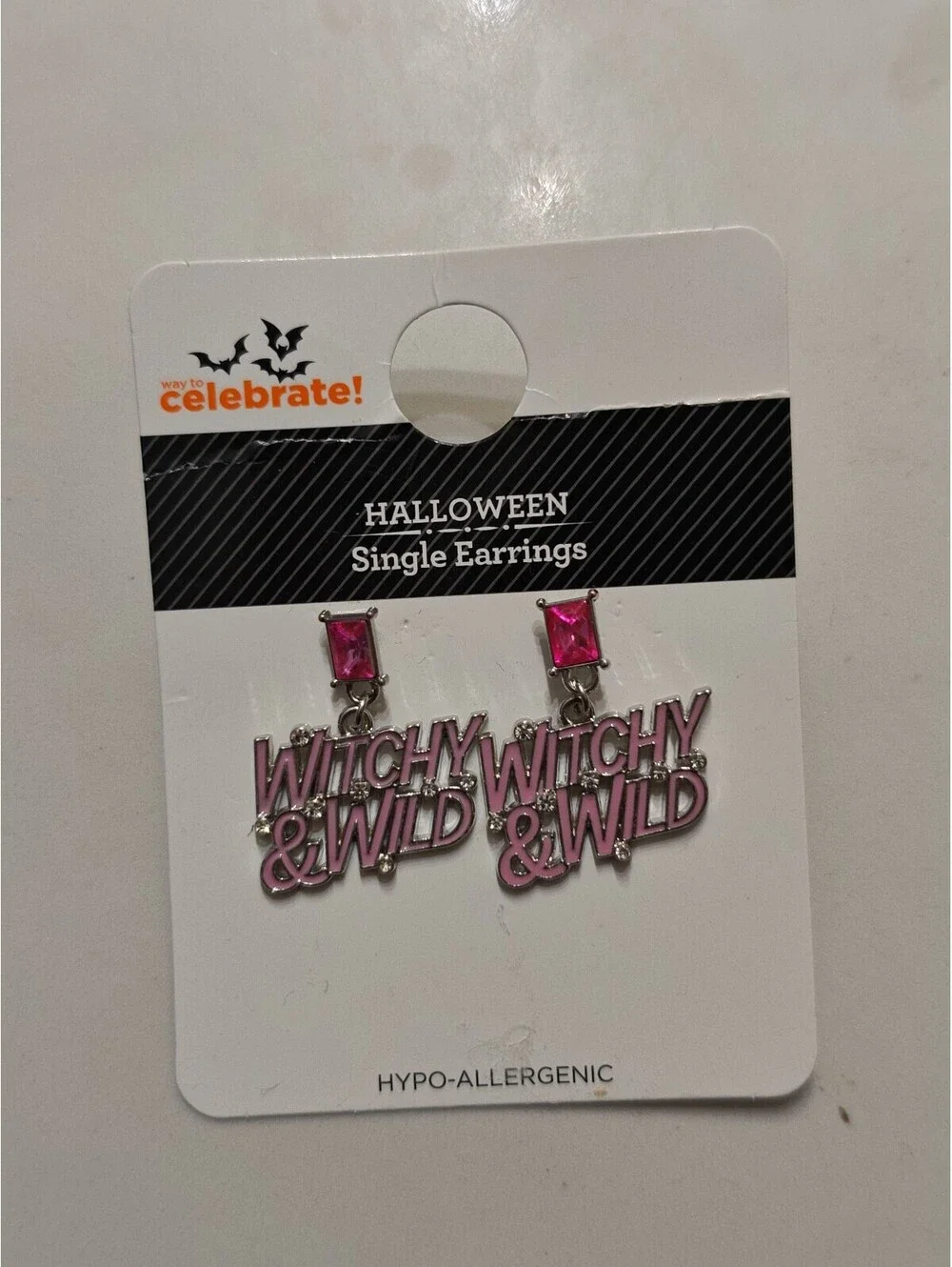 Celebrate! Halloween Witchy & Wild Pink Single Earrings